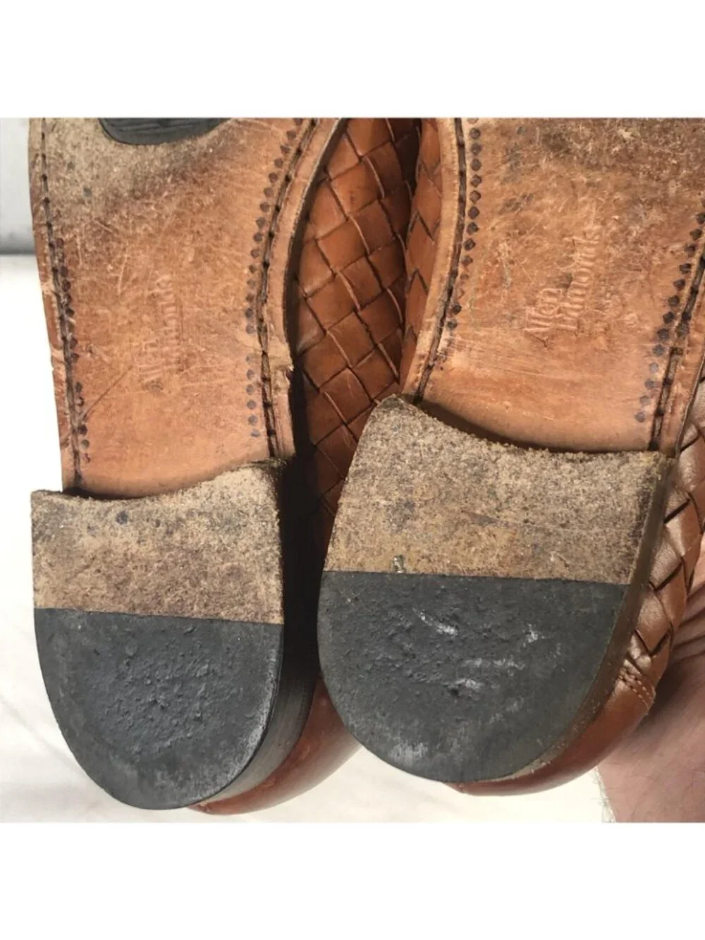 Allen Edmonds Shoes Women 7 Brown Woven Leather Loafer Flats Old Money Preppy